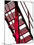 Red Fire Escape-David Ridley-Mounted Photographic Print