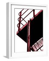 Red Fire Escape-David Ridley-Framed Photographic Print