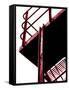 Red Fire Escape-David Ridley-Framed Stretched Canvas