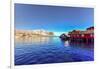 Red Fisherman House in Winter in Reine, Lofoten Islands, Norway-Felix Lipov-Framed Photographic Print