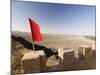 Red Flag Flying on Overhanging Great Wall, UNESCO World Heritage Site, Jiayuguan, Gansu, China-Porteous Rod-Mounted Photographic Print