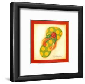 Red Flip Flop III-Kathy Middlebrook-Framed Art Print