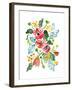 Red Floral Array I-Sara Berrenson-Framed Art Print