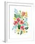 Red Floral Array II-Sara Berrenson-Framed Art Print