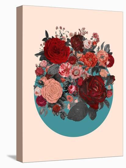 Red Floral Collage-null-Stretched Canvas