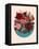 Red Floral Collage-null-Framed Stretched Canvas