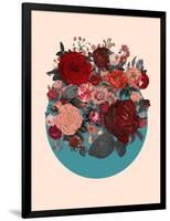 Red Floral Collage-null-Framed Art Print