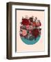 Red Floral Collage-null-Framed Art Print