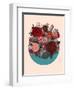 Red Floral Collage-null-Framed Art Print