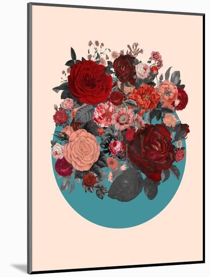 Red Floral Collage-null-Mounted Art Print