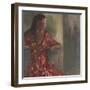 Red Floral Dress-Terri Burris-Framed Art Print