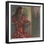 Red Floral Dress-Terri Burris-Framed Art Print