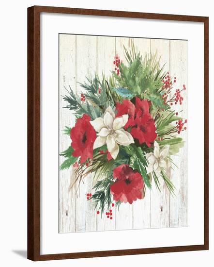 Red Floral I-PI Studio-Framed Art Print