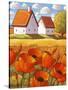 Red Flower Fields Landscape-Cathy Horvath-Buchanan-Stretched Canvas