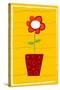 Red Flower in a Vase-null-Stretched Canvas