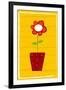 Red Flower in a Vase-null-Framed Giclee Print