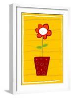 Red Flower in a Vase-null-Framed Giclee Print