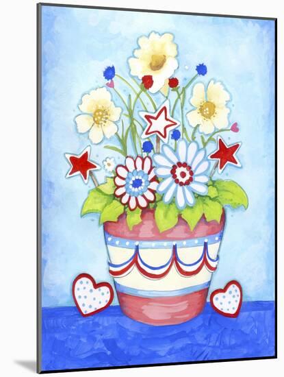 Red Flower Pot-Valarie Wade-Mounted Giclee Print