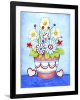 Red Flower Pot-Valarie Wade-Framed Giclee Print