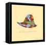 Red Flowering Garden Hat-Robin Betterley-Framed Stretched Canvas