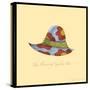 Red Flowering Garden Hat-Robin Betterley-Stretched Canvas