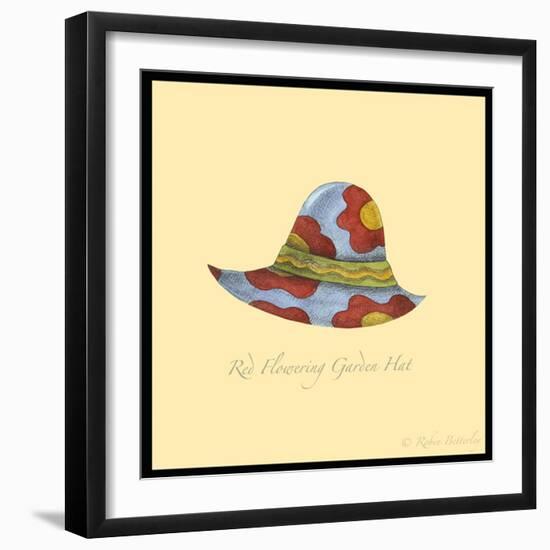 Red Flowering Garden Hat-Robin Betterley-Framed Giclee Print