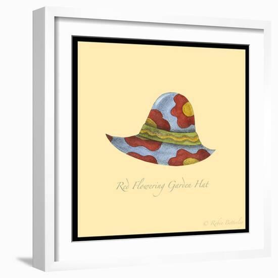 Red Flowering Garden Hat-Robin Betterley-Framed Giclee Print