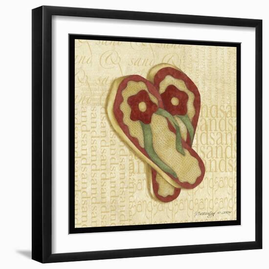Red Flowering Sandals-Robin Betterley-Framed Giclee Print