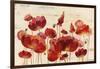 Red Flowers on Marble-Silvia Vassileva-Framed Art Print