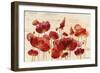 Red Flowers on Marble-Silvia Vassileva-Framed Premium Giclee Print