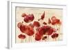 Red Flowers on Marble-Silvia Vassileva-Framed Art Print