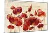 Red Flowers on Marble-Silvia Vassileva-Mounted Art Print