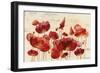 Red Flowers on Marble-Silvia Vassileva-Framed Art Print