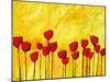 Red Flowers On Yellow-Patty Baker-Mounted Art Print