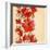 Red Flowers Seamless Pattern in Retro Style Vector Illustration-Danussa-Framed Art Print
