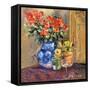 Red Flowers-Allayn Stevens-Framed Stretched Canvas