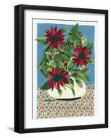 Red Flowers-Kestrel Michaud-Framed Giclee Print