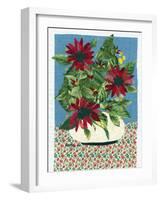 Red Flowers-Kestrel Michaud-Framed Giclee Print