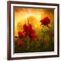 Red for Love-Philippe Sainte-Laudy-Framed Premium Photographic Print