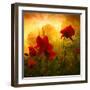 Red for Love-Philippe Sainte-Laudy-Framed Photographic Print