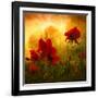 Red for Love-Philippe Sainte-Laudy-Framed Photographic Print