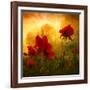 Red for Love-Philippe Sainte-Laudy-Framed Photographic Print