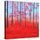 Red Forest Morning-Herb Dickinson-Stretched Canvas