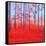 Red Forest Morning-Herb Dickinson-Framed Stretched Canvas