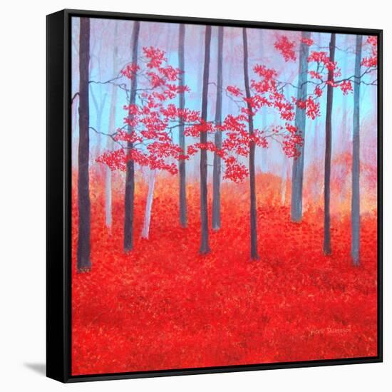 Red Forest Morning-Herb Dickinson-Framed Stretched Canvas