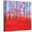 Red Forest Morning-Herb Dickinson-Stretched Canvas