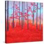 Red Forest Morning-Herb Dickinson-Stretched Canvas