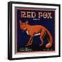 Red Fox Brand - Orange, California - Citrus Crate Label-Lantern Press-Framed Art Print