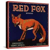 Red Fox Brand - Orange, California - Citrus Crate Label-Lantern Press-Stretched Canvas