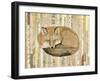 Red Fox Collage III-Nikki Galapon-Framed Art Print